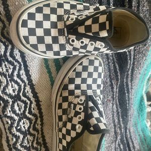 Kids Vans, no laces.